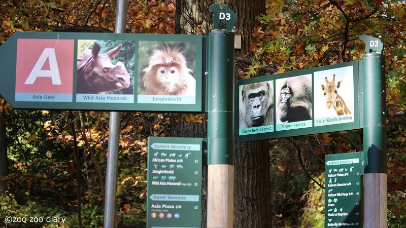 ブロンクス動物園 案内板